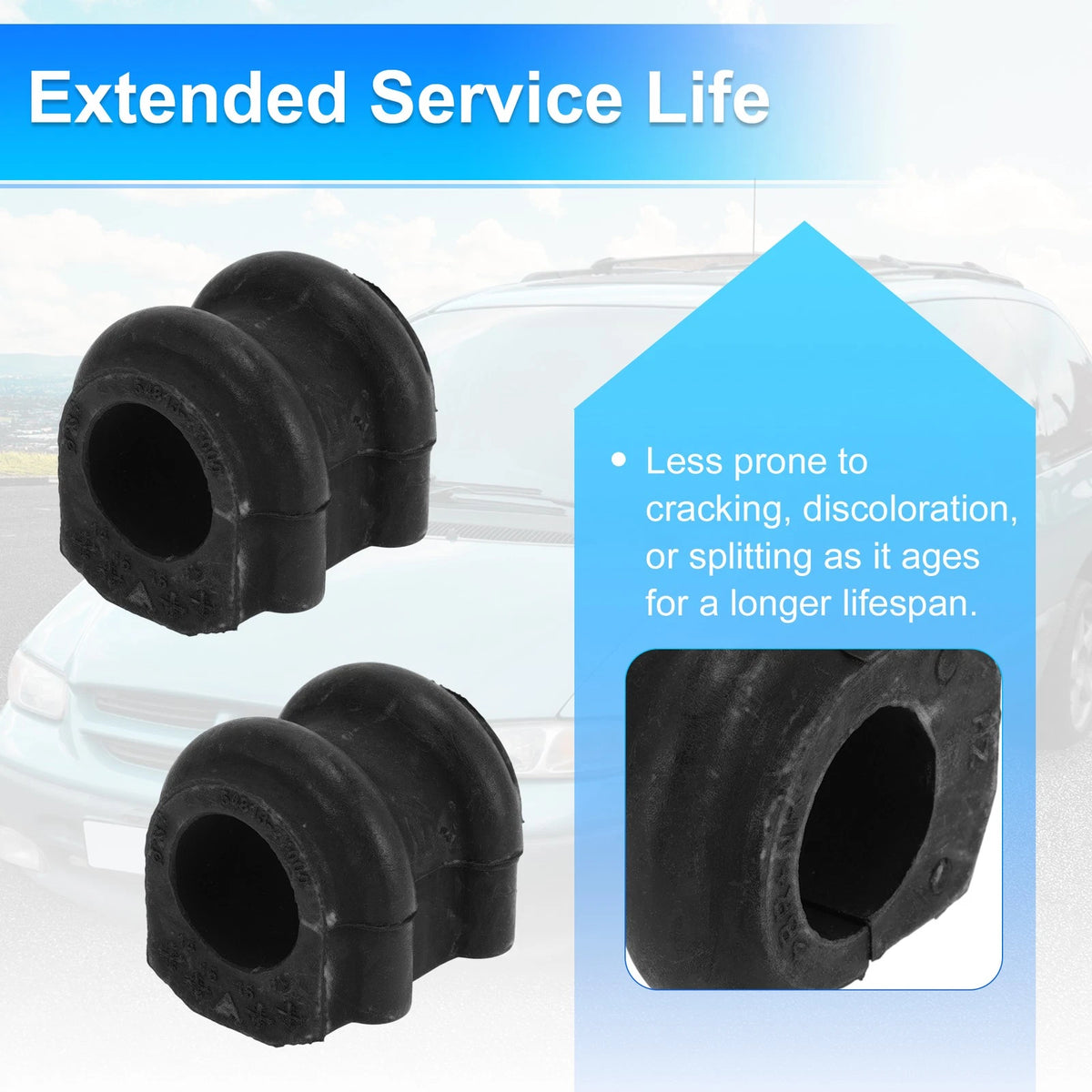 Black Stabilizer Sway Bar Bushings for Nissan Altima (2002-2006)