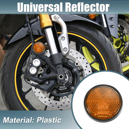 12 x Universal Safety Spoke Reflective with Screw Orange for Motorcycle