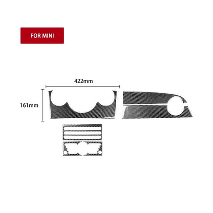 REAL Carbon Fiber Center Dashboard Air Vent Trim For Mini Cooper S R53 2005-2006