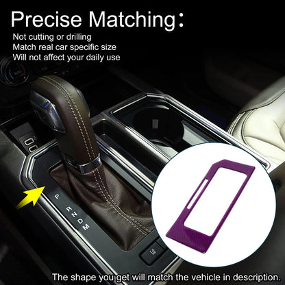 ABS Gear Shift Knob Cover Sticker for Ford F150 (2015-2020) Carbon Fiber Purple