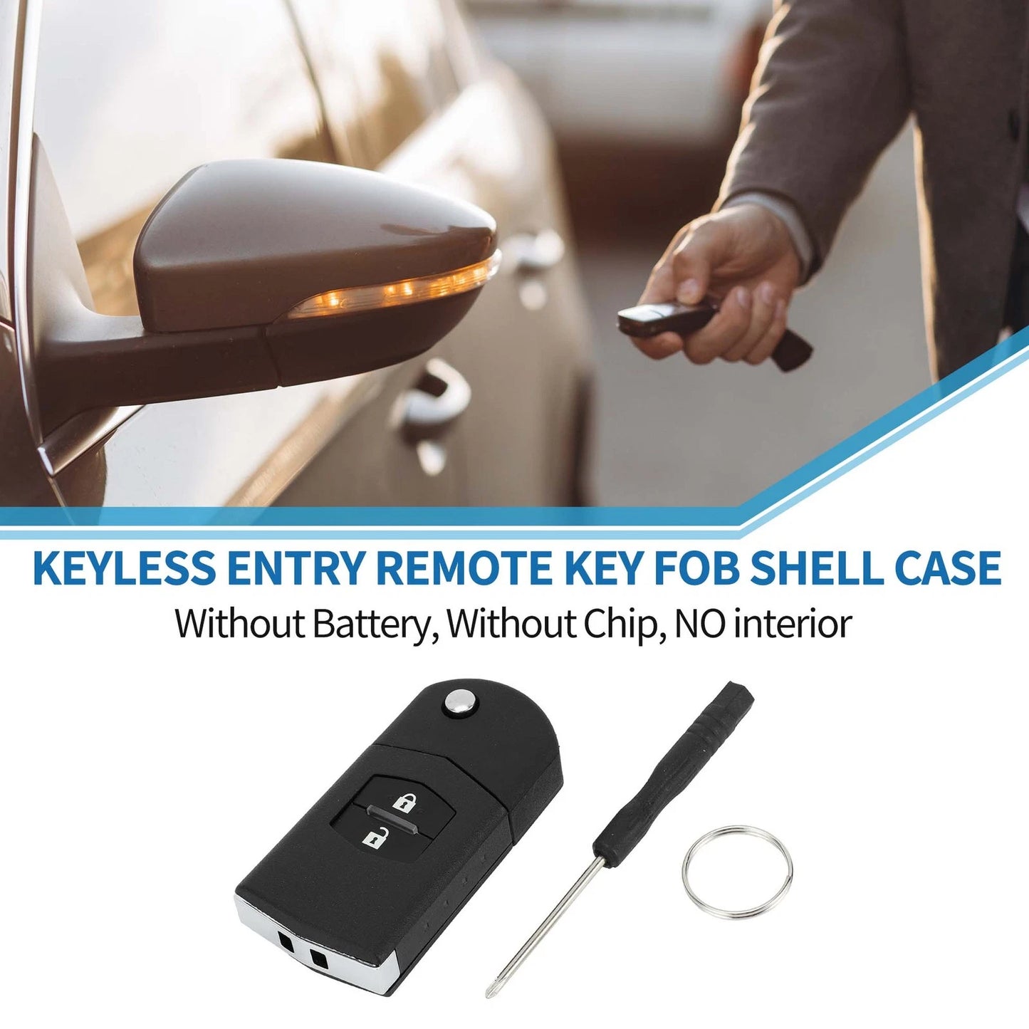 Keyless Entry Remote Key Shell Case for Mazda CX-7, CX-9 (2006-2012)