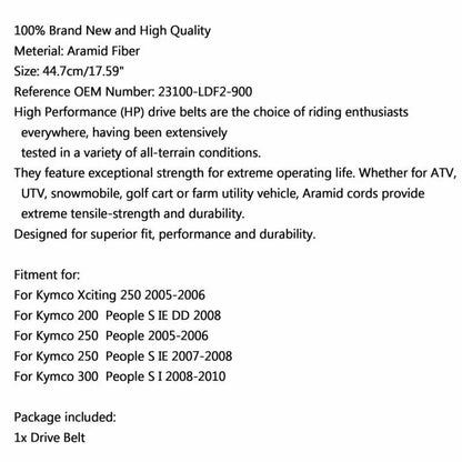 Drive Belt for Kymco People 200 250 300 Xciting 250 (2005-2006)
