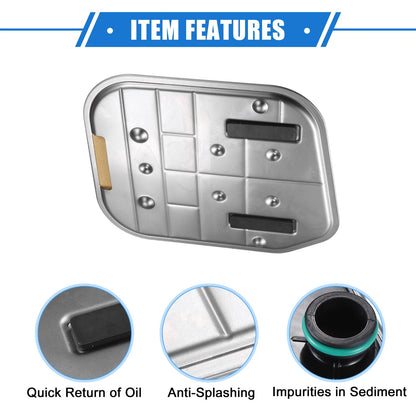 Durable Metal Silver Tone Transmission Filter for Dodge Challenger