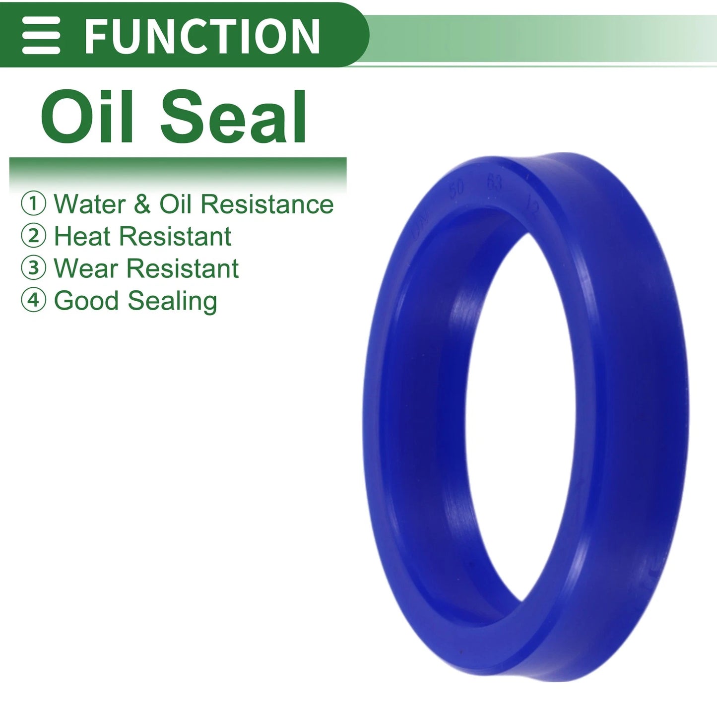 Oil Seal 50x63x12mm Rotary Shaft Seal TPU 5 Pcs