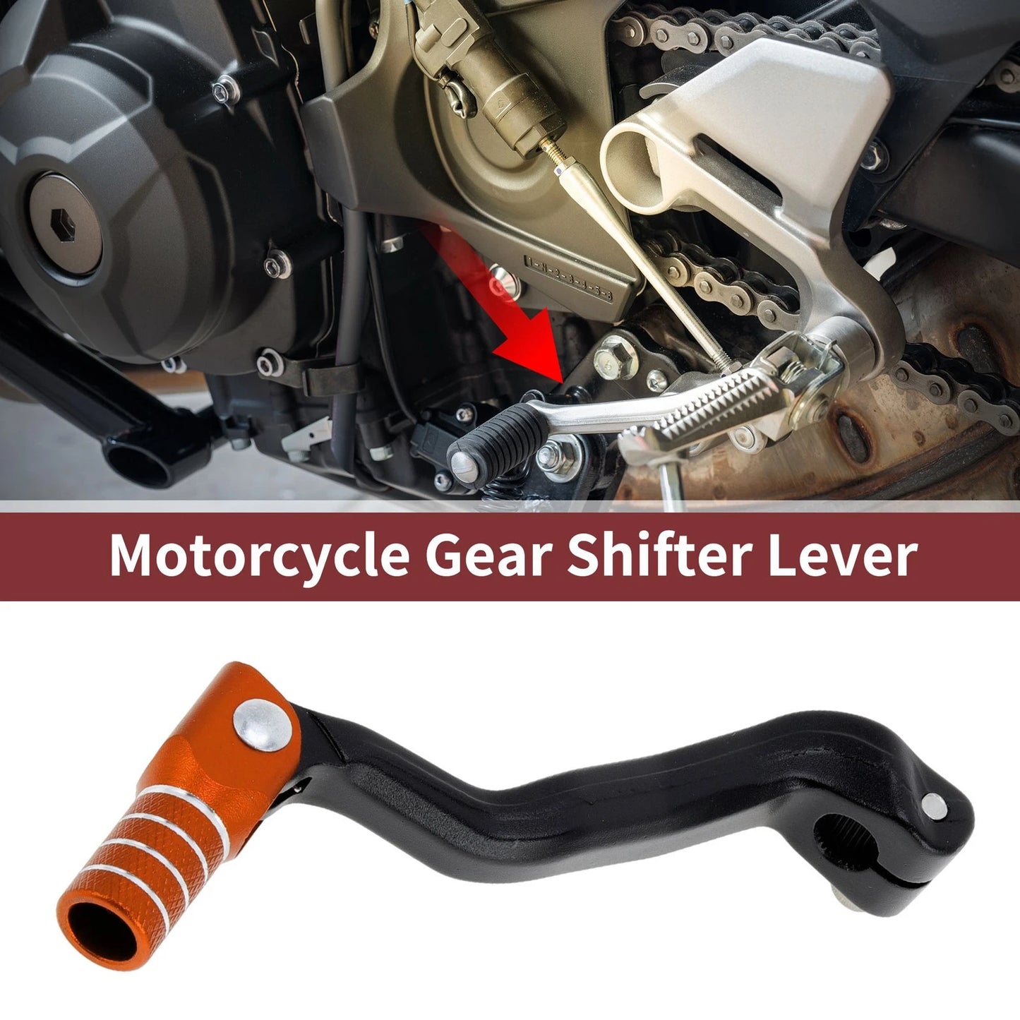 Shifter Lever Folding for Bosuer M4 Black Orange Silver Tone