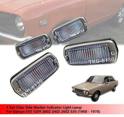 Clear Side Marker Lights for Datsun 510, 120Y, 280Z, 240Z, 260Z (1968-1978)