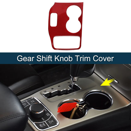 ABS Gear Shift Knob Cover for Jeep Grand Cherokee 2014-2015 Red