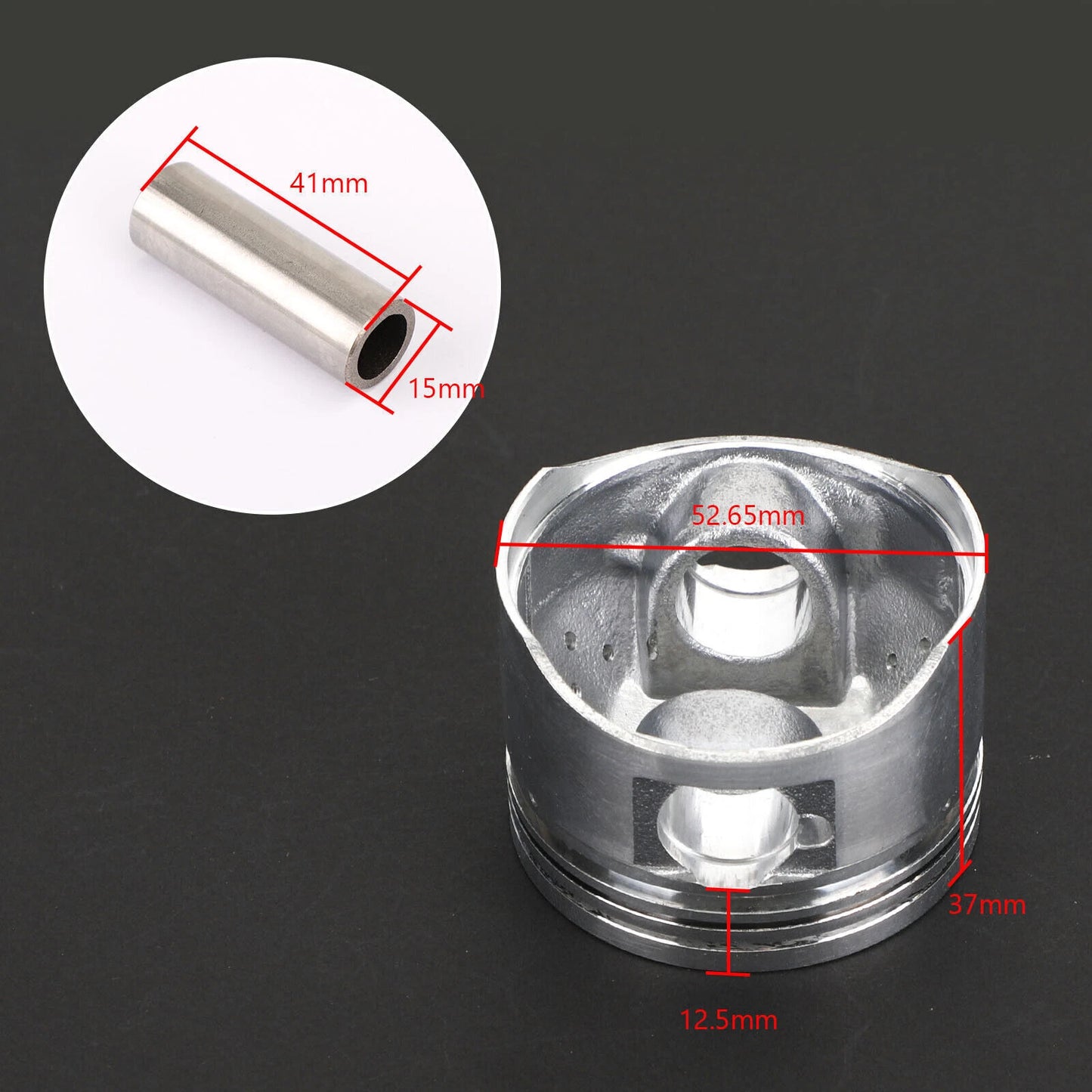 Piston Complete Kit +0.25MM for Yamaha YW 125 BWS Zuma XC 125 Cygnus X (04-20)