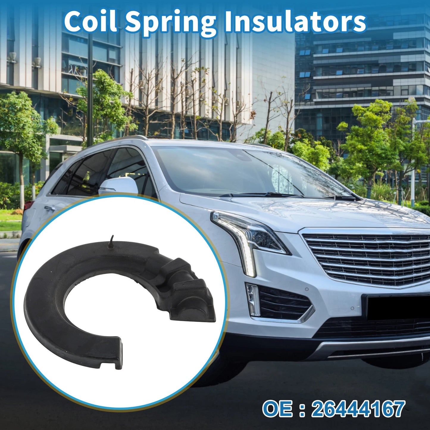 Lower Coil Spring Insulators Rubber 1 Pc for Cadillac XT5 (2017-2019)