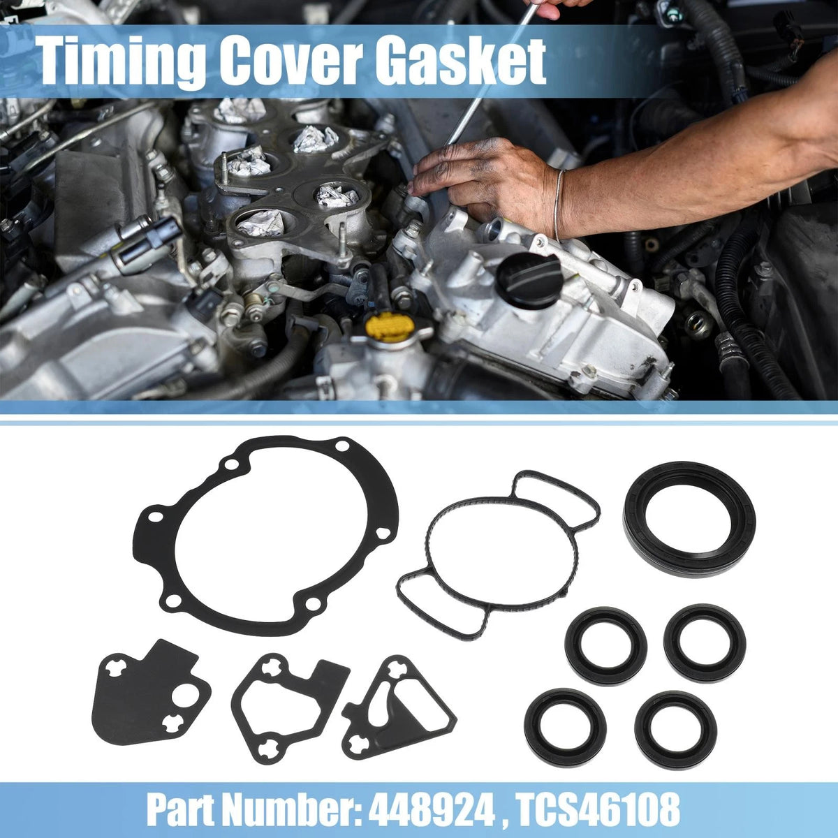 Timing Cover Gasket & Seal Set 3.6L for Cadillac SRX STS & GMC Acadia
