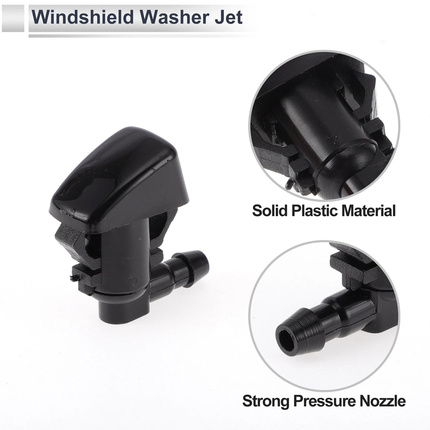Windshield Washer Nozzle & 6 x Hose Connectors for Ford