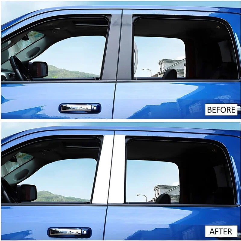 Chrome Window Cover Trim for Ford F150 2004-2014 (2 x Door Post Pillars)