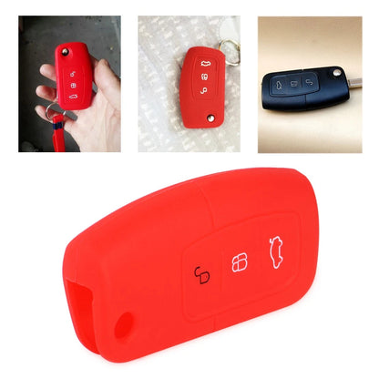 Red Protective Key Cover Case for Ford MK2 Mondeo, Kuga, Galaxy (2000-2023)