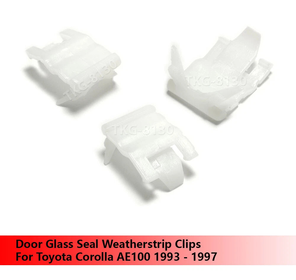10 x Door Glass Seal Clips for Toyota Corolla AE100 (1993-1997)