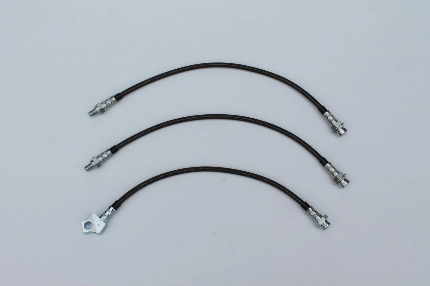 Braided Brake Hose Set (3) for Ford Mustang (1964-1966) Disc/Drum