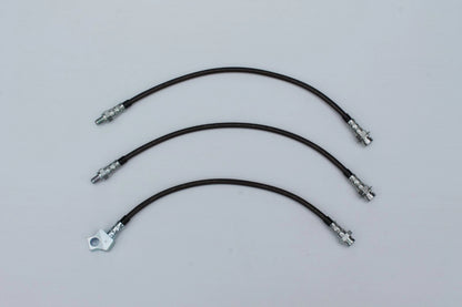 Braided Brake Hose Set (3) for Ford Mustang (1964-1966) Disc/Drum