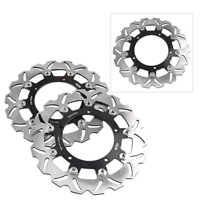 Black Front Brake Disc Rotors for Yamaha XJ6, YZF R6, FZ6 Fazer, MT03 (2006-2020)