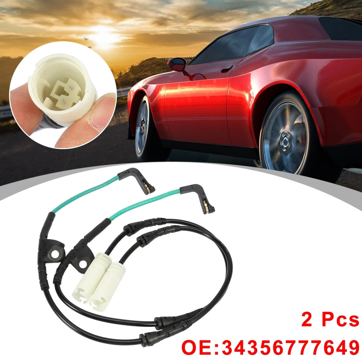 Front Brake Pad Wear Sensors for BMW 335i xDrive (2007-2013)