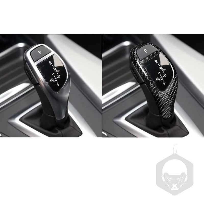 Real Carbon Fiber Gear Shift Knob Kit fit For BMW F20 F22 F30 F32 F10 M Sport