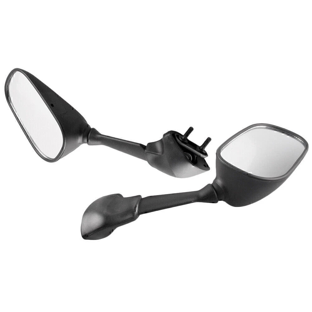 L&R Black Rearview Mirrors for Yamaha YZF R6 (2006-2007)
