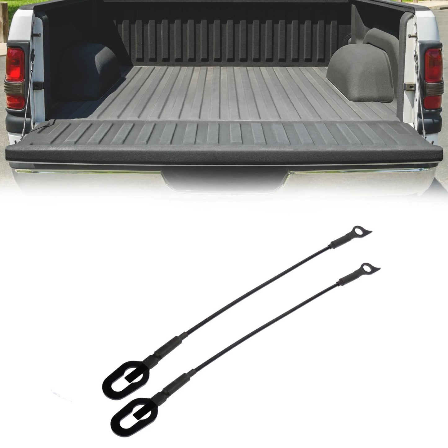 Pair Rear Tailgate Cables for Dodge Ram 1500 2500 3500 (1994-2002)
