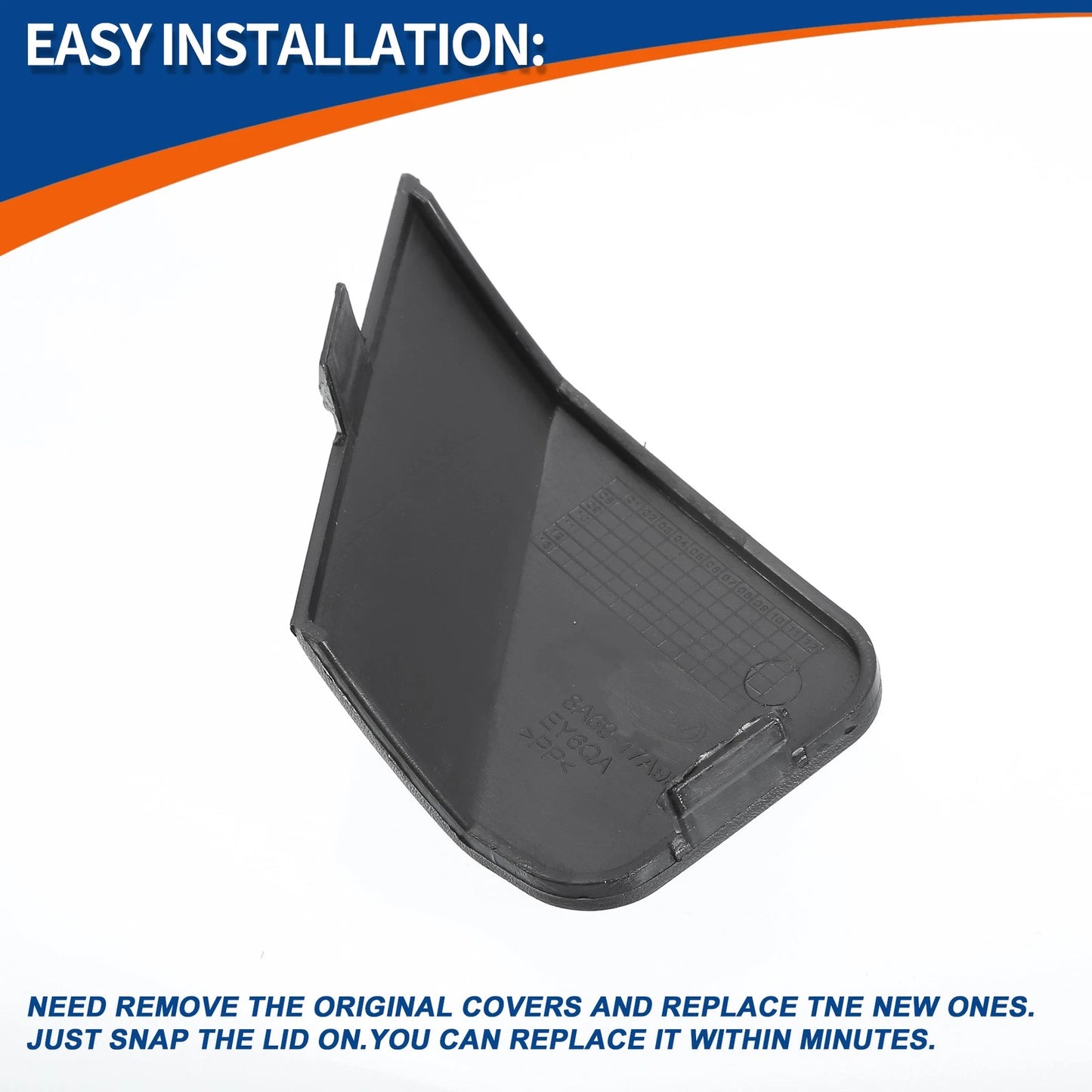 Front Car Bumper Tow Hook Cover for Ford Fiesta (2008-2012) Unpainted