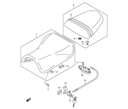 2 x Seat Schrauben Schulter for Suzuki GSX-R600 (2004–2005)