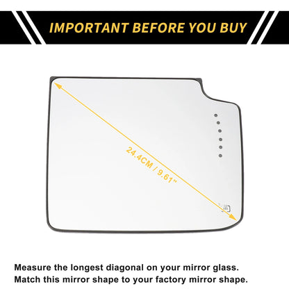 Mirror Heated Left Side Replacement for GMC Sierra 2500/3500 HD (2015-2017)