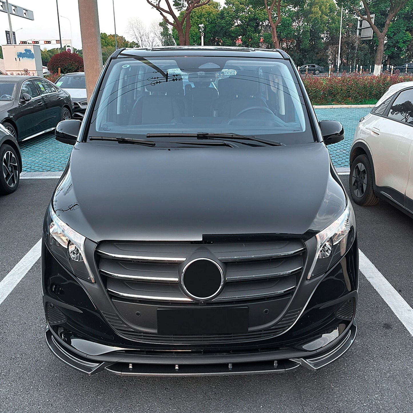 Front Spoiler Lip Splitter for Benz V Class W447 (2024-2025)