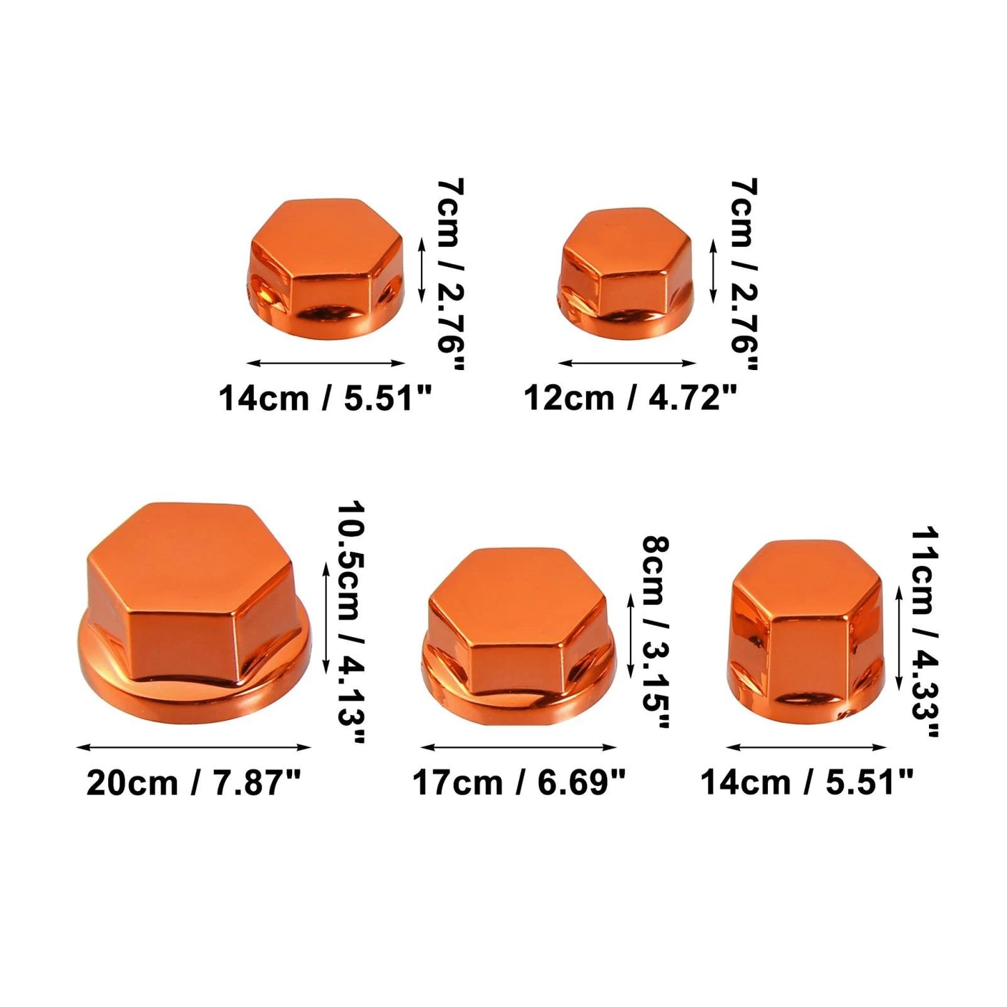 Set Screw Cap / 1 x / Nut Bolt Cover Decoration Orange for Motorcycle Motorbike
