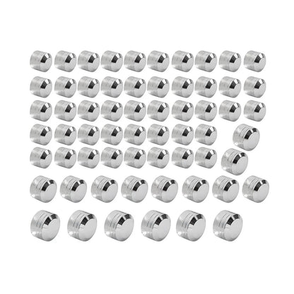 62X Chrome Engine Bolt Caps for Harley Touring Road King Street Glide (17-24)
