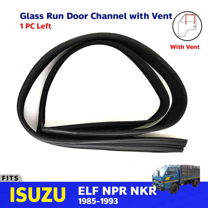 Glass Run Door Channel Rubber w Vent LH Fits Isuzu ELF NPR NKR84 Truck 1985-93