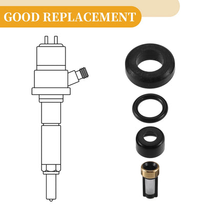 Fuel Injector Seal O Ring 4 x for Toyota L4 1.8L (2000-2005) NBR Rubber