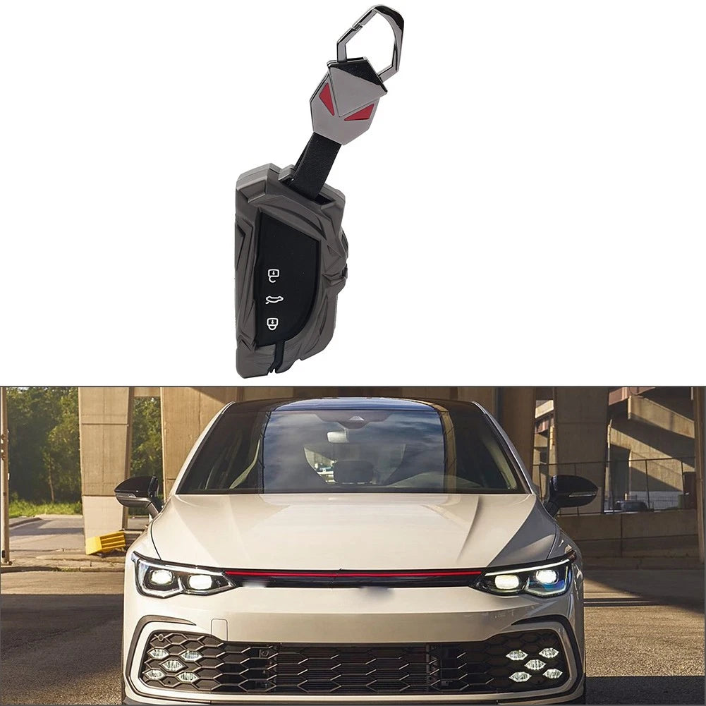 3 Button Key Shell Cover Fob Black for VW Polo, ID.3, Atlas, Seat Leon (2020-2023)
