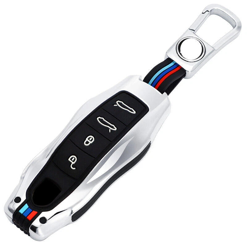 Luminous Metal Car Key Fob Case Cover for Porsche Cayenne Macan Panamera 911