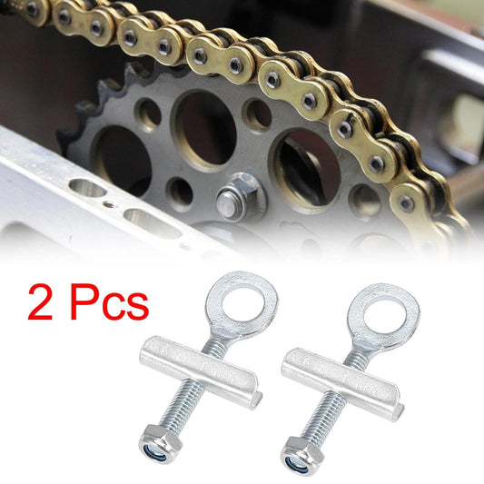 Chain Axle Adjuster Tensioner / 2 x 10mm Dia Hole / Universal Chain Axle Tensioner for Motorcycle