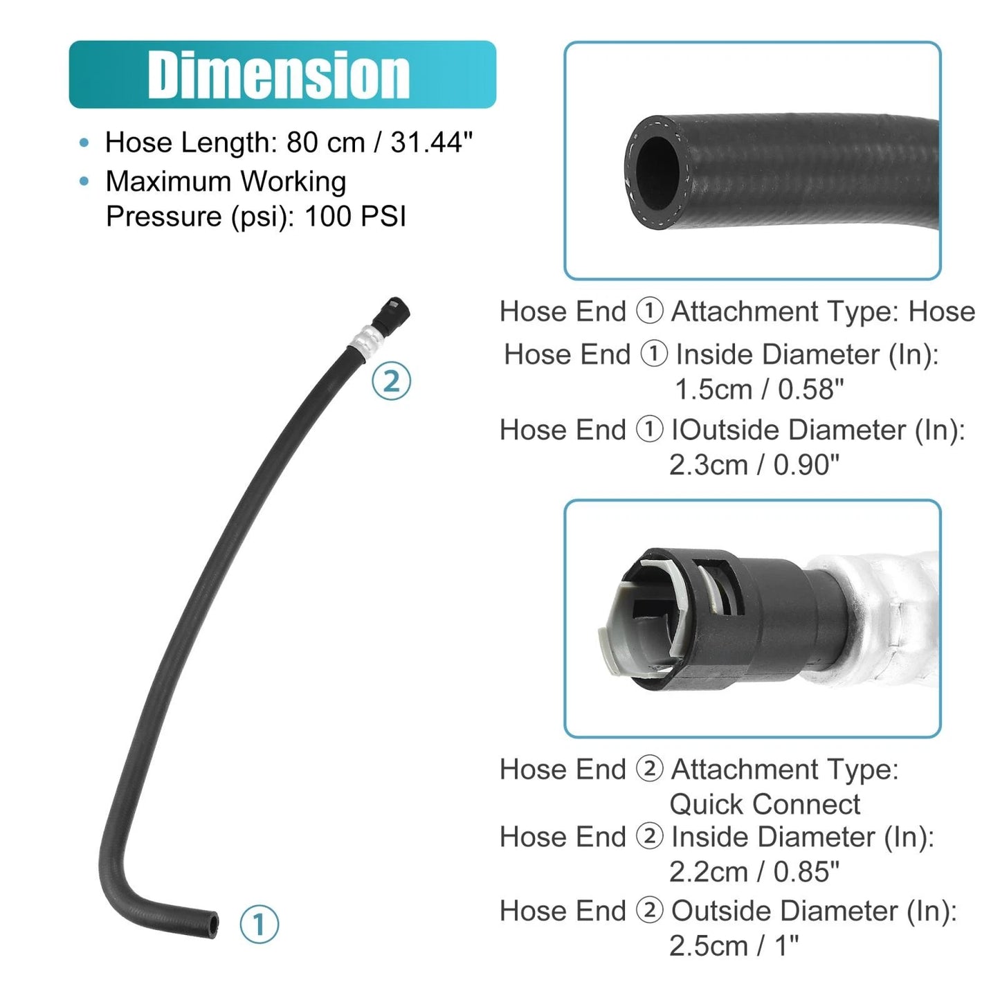 Heater Inlet Hose for Cadillac Chevrolet Tahoe Suburban GMC