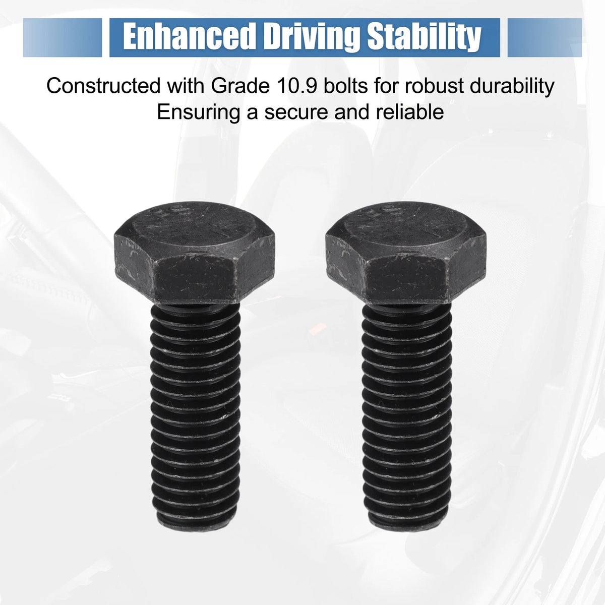 Front Seat Mounting Bolts for Jeep Wrangler TJ (1997-2006) - Black Metal Set