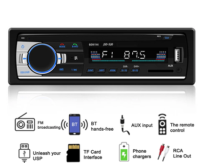 Bluetooth Music Radio 1DIN Car Stereo MP3 Player for Nissan Navara (2006-2015)