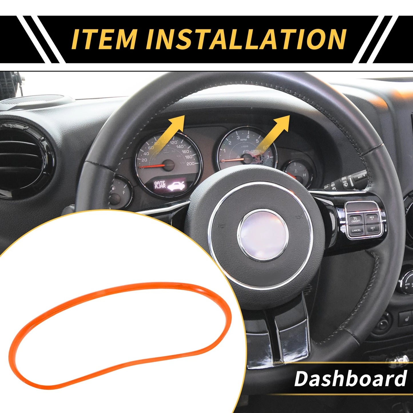 Dashboard Meter Panel Frame Cover for Jeep Wrangler JK JKU (2011-2017)