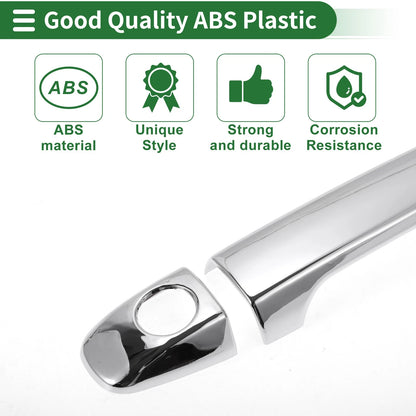 Smart Car Door Handle Cover Trim for Toyota Prius (2010-2015) Silver Tone