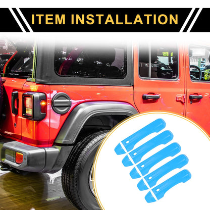 Light Blue Door Tailgate Handle Cover for Jeep Wrangler JL JLU (2018-2022)