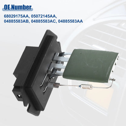 HVAC Blower Motor Resistor Replacement for Chrysler Black Silver Tone Green