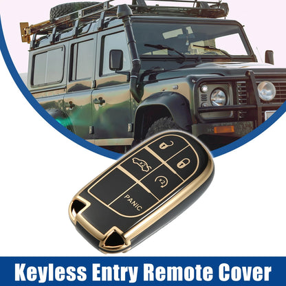 TPU 5 Button Keyless Entry Remote Cover for Dodge Charger Challenger Dart Black