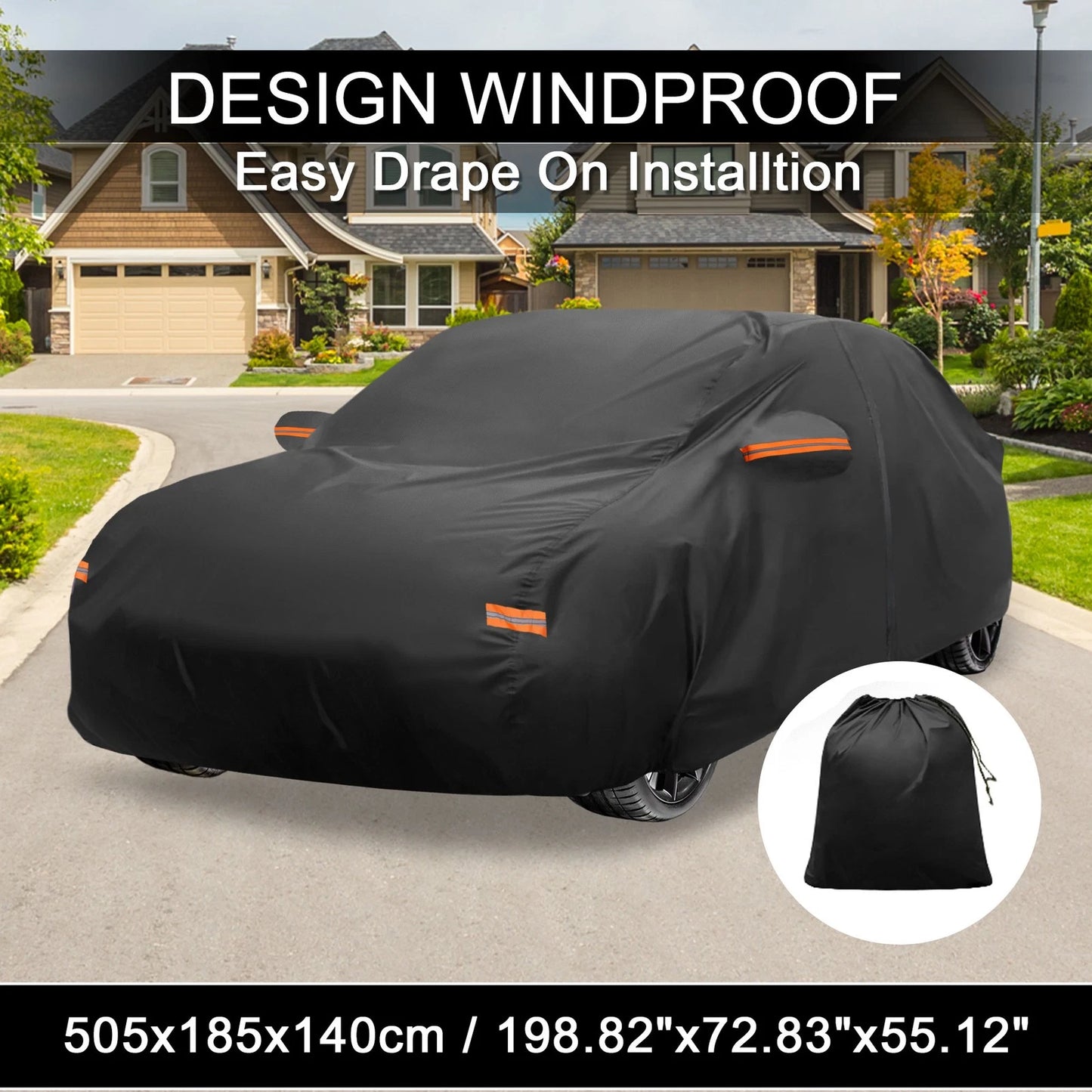 Waterproof Aluminum Film Car Cover for Toyota Crown Sedan