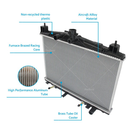 Cooling Radiator for Mazda 2 DE Series 1.5 4Cyl (2007-2014)