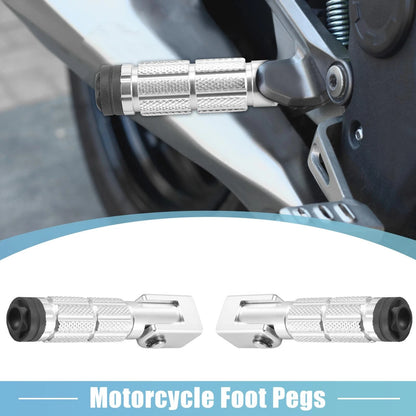 1 Pair 8mm Aluminum Alloy Rearset Footpeg Fold Footrest for Motorcycle