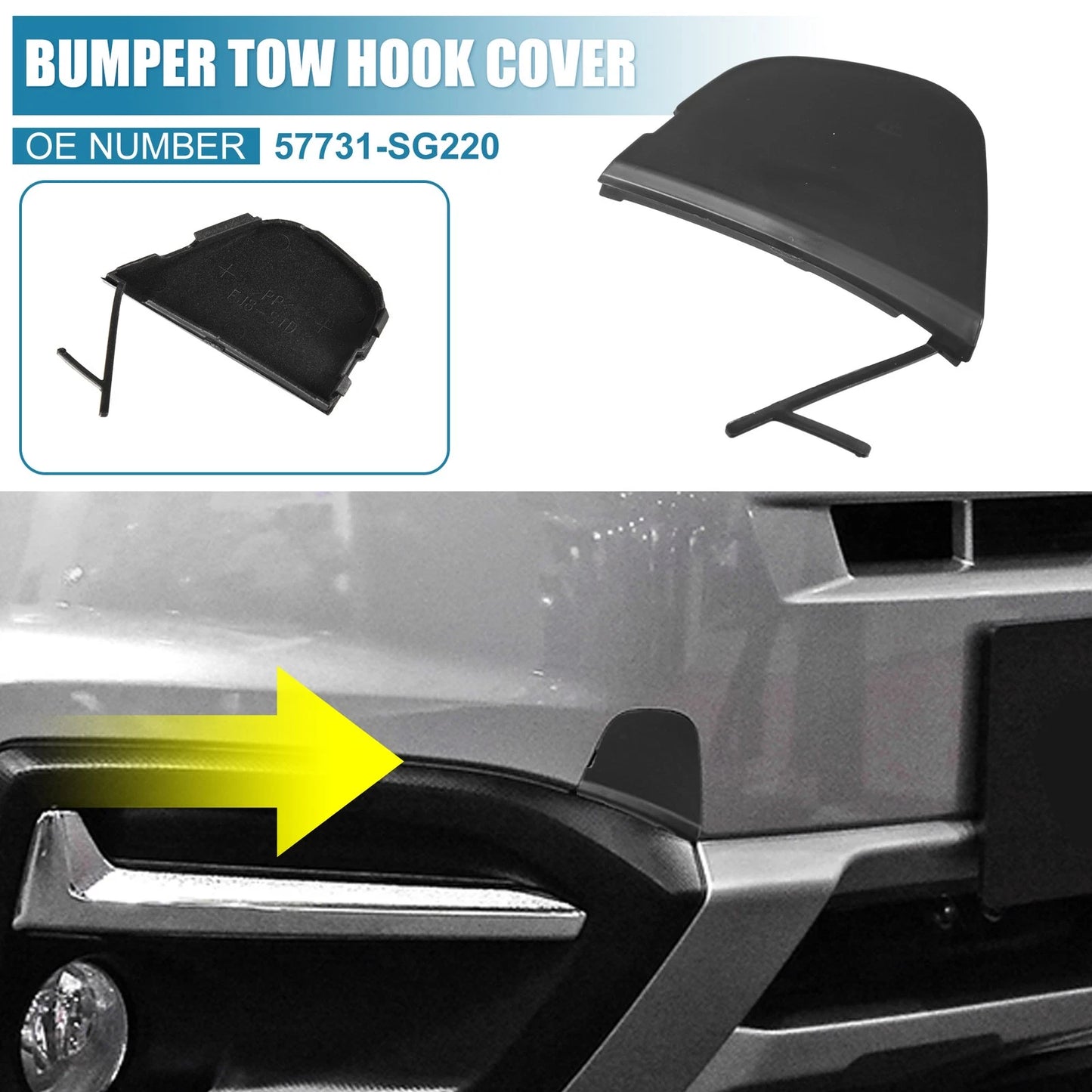 Front Right Bumper Tow Hook Cover for Subaru Forester (2016-2018)