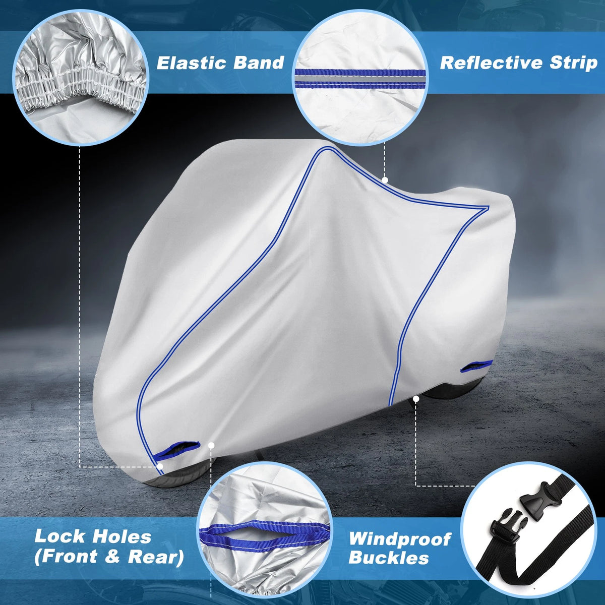 Cover / 245cm / Waterproof Scooter/Motorbike Cover Rain Dust Protector