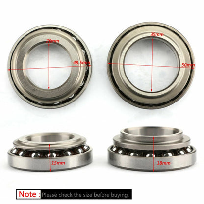 Steering Head Bearing Kit for Honda VTR250, XBR500, GL1000, CX650C, CB750 (1982-2008)